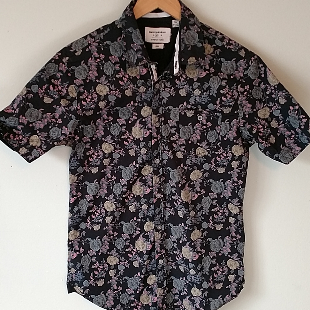 paperdenim&cloth slim fit floral shirt